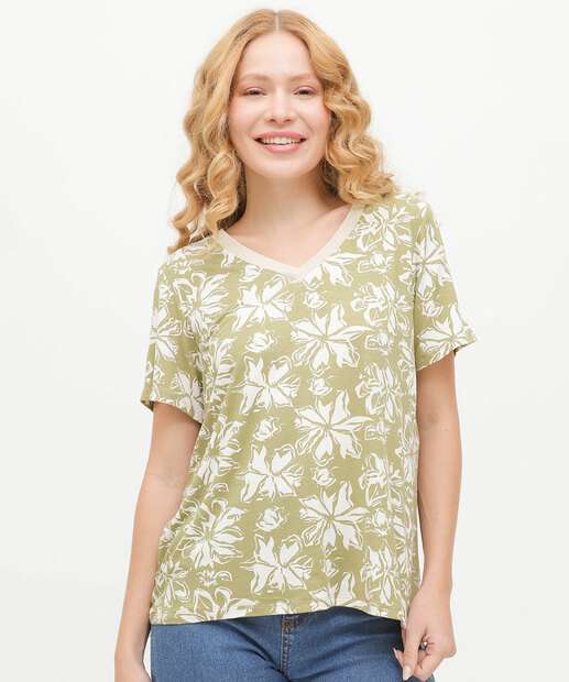 Image_Blusa Plus Size Feminina Estampa Flores Marisa