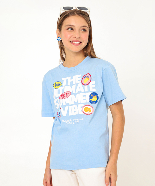 Image_Camiseta Juvenil Estampada Marisa Tam 10 a 16 Azul