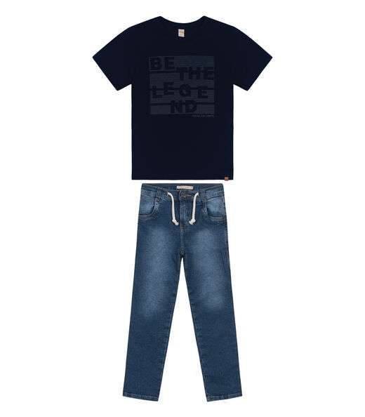 Conjunto Infantil Camiseta Com Calça Trick Nick Azul