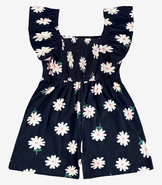 Macaquinho Visco Maquinetada Feminino Rovi Kids Azul