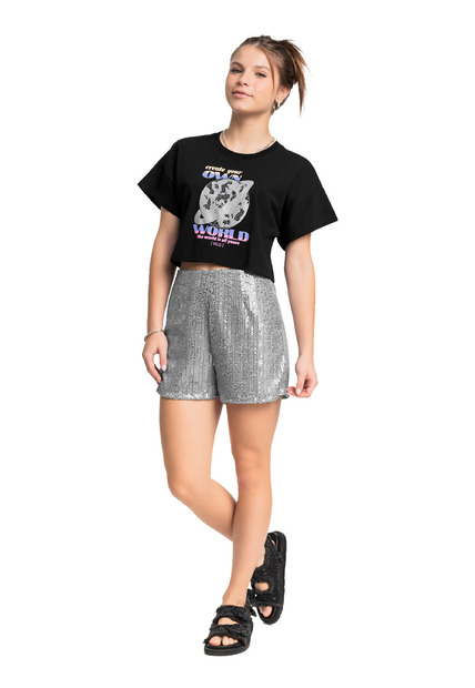 Image_Blusa em Algodão Juvenil Manga Curta Gloss
