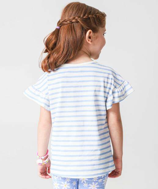 Blusa Infantil Listrada Marisa Tam 4 a 10 Off White