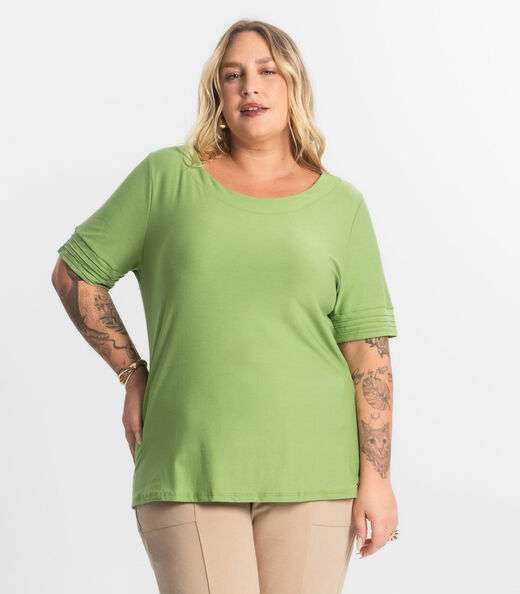 Image_Blusa Feminina Manga Curta Secret Glam Verde