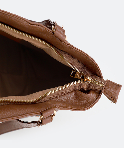 Bolsa De Ombro Tote Feminina Marisa Marrom