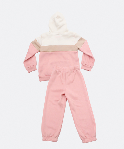 Conjunto Infantil Moletom Bordado Marisa Tam 1 a 3 Rosa