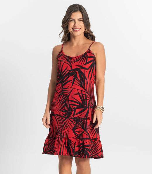 Image_Vestido Curto Feminino Estampado Select Vermelho