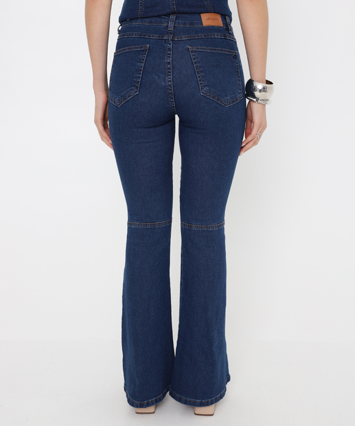 Calça Jeans Flare Boot Cut Feminina Sawary Azul