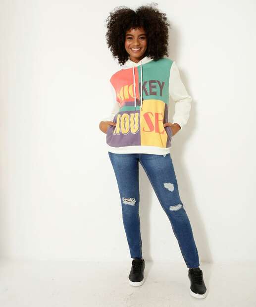 Blusão Feminino Moletom Flanelado Mickey Disney