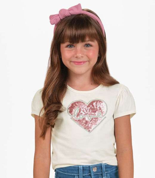 Conjunto Feminino Infantil Blusa com Shorts Trick Bege