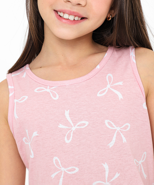Vestido Infantil Laços Marisa Tam 4 a 10 Rosa