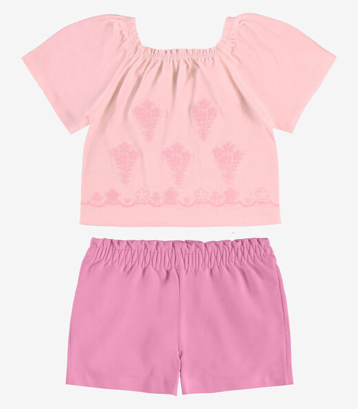 Image_Conjunto Infantil Shorts Com Blusa Rovi Kids Rosa