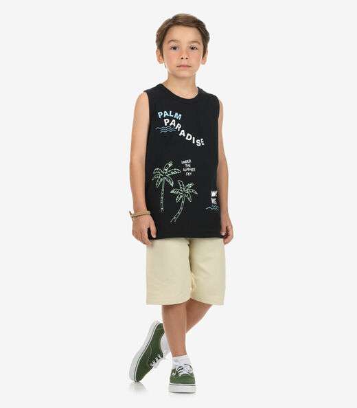 Conjunto Regata com Bermuda Menino Rovi Kids Preto