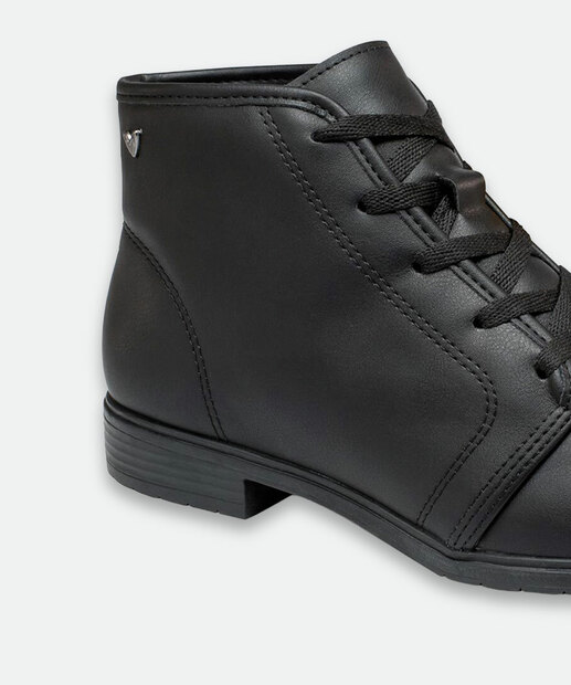 Bota Feminina Cano Curto Salto Grosso Mississipi Preto