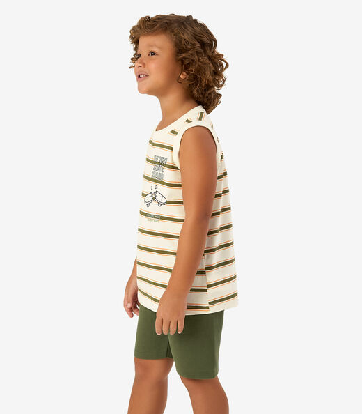 Image_Conjunto Camiseta com Bermuda Meia Malha Rovi Kids Bege