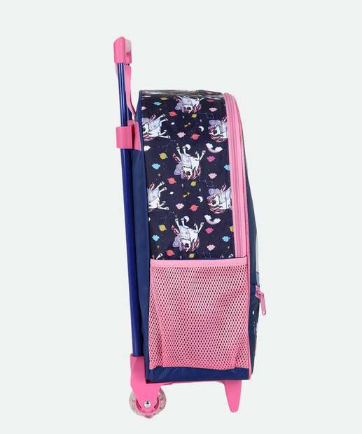 Mochila Mala Com Rodas Infantil Unicórnio Up4you