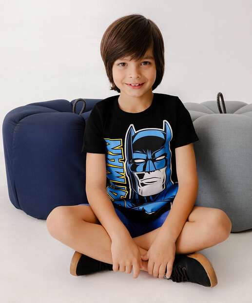 Conjunto Infantil Batman Liga Da Justiça Tam 4 a 10