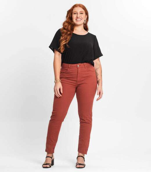 Blusa Feminina Plus Size Secret Glam Preto