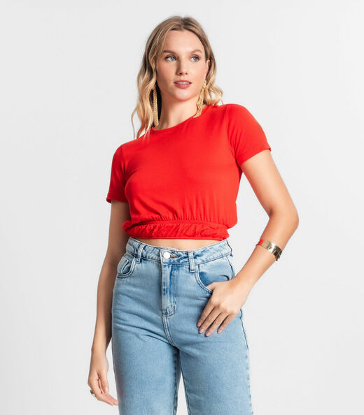 Blusa De Visco Tricot Feminina Endless Laranja
