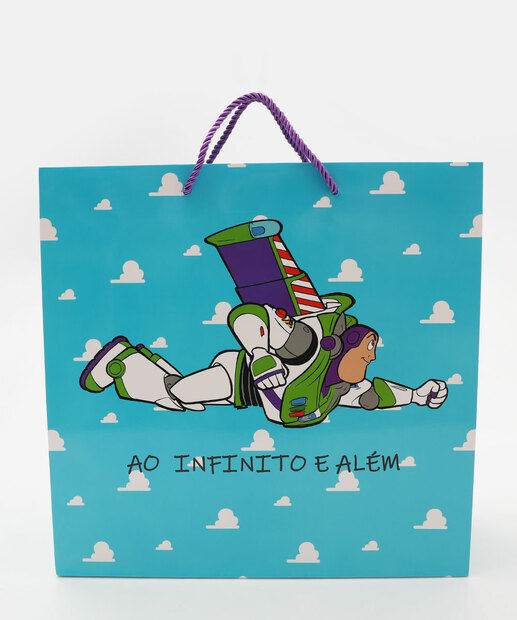 Embalagem Presente Sacola Toy Story Disney Azul