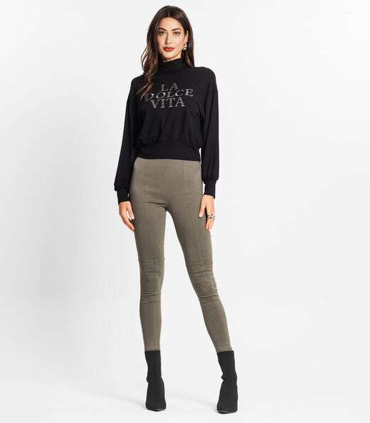 Blusão Feminino Gola Alta Endless Preto