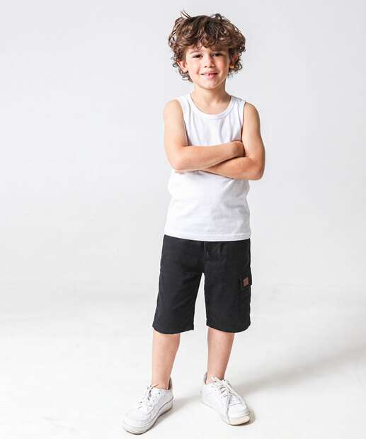Image_Bermuda Infantil Moletom Cargo Marisa Tam 4 a 10 Preto