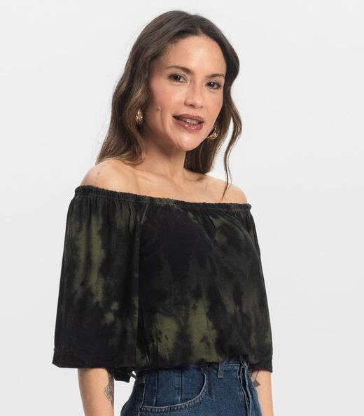 Blusa Feminina Ciganinha Infinita Cor Verde