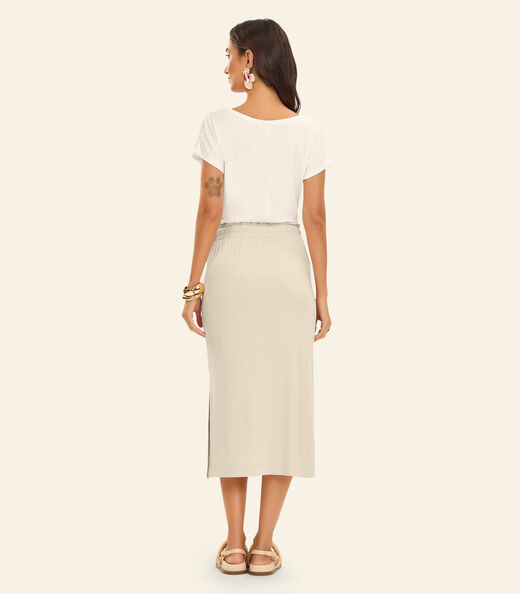 Blusa Feminina Viscotorcion Rovitex Bege