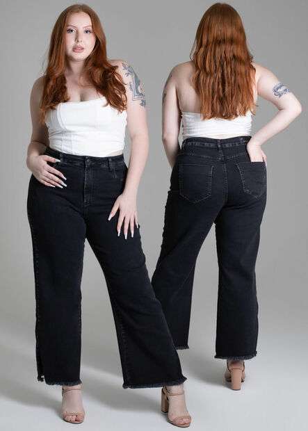Calça Jeans Sawary Plus Size Cropped - 277862
