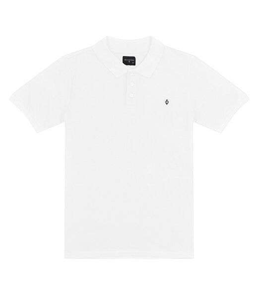 Camisa Polo Masculina Em Piquet Diametro Branco