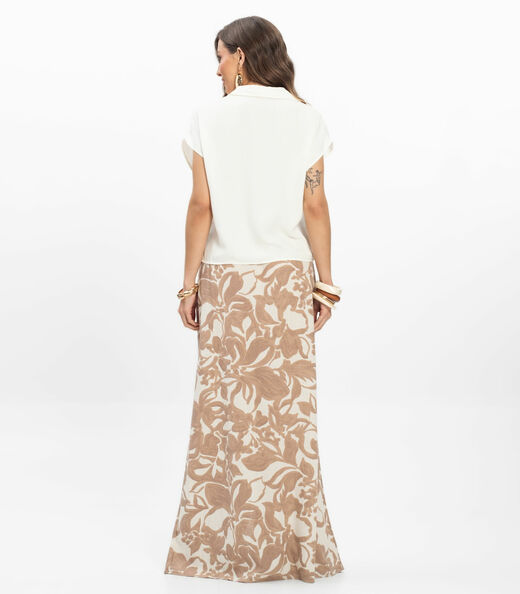 Saia Longa em Linho Feminina Endless Marrom