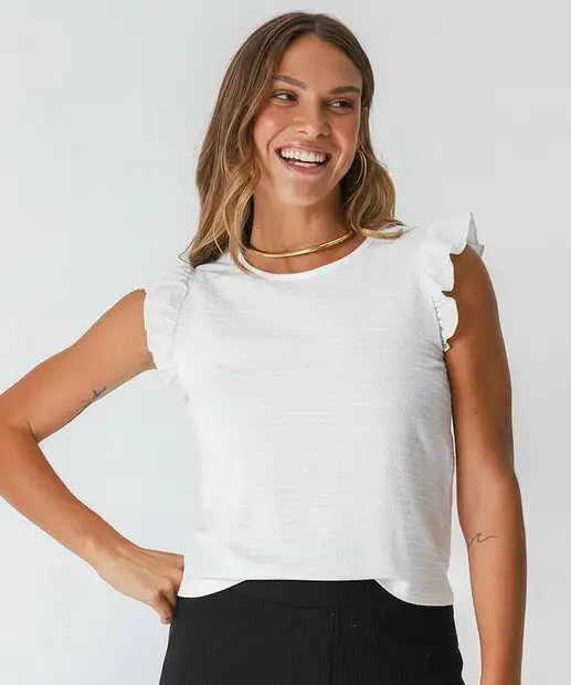 Image_Blusa Feminina Muscle Tee Textura Marisa Off White