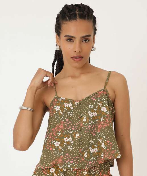 Image_Blusa Feminina Estampa Flores Alças FInas Marisa