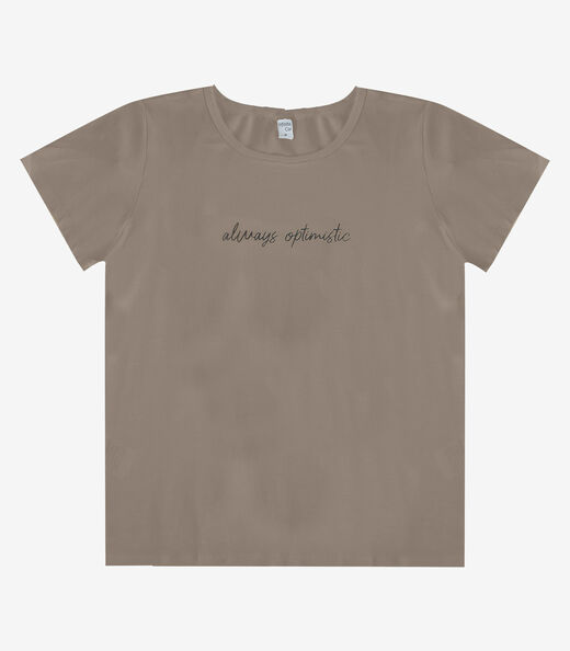 Blusa Feminina com Estampa Infinita Cor Marrom