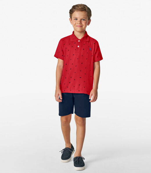 Conjunto Polo com Bermuda Trick Nick Vermelho