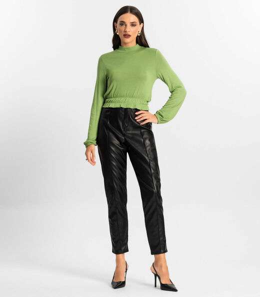 Blusa Feminina Tricot Manga Longa Endless Verde