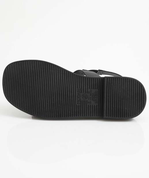 Sandália Feminina Rasteira Pedras Modare Preto