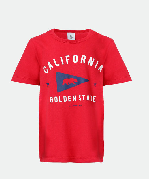 Camiseta Infantil Estampada Califórnia MR Tam 4 a 10