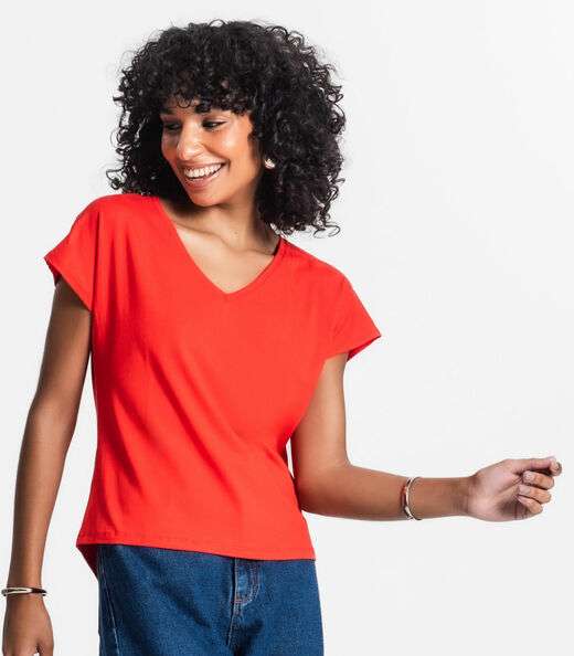 Blusa Feminina Viscotorcion Rovitex Laranja