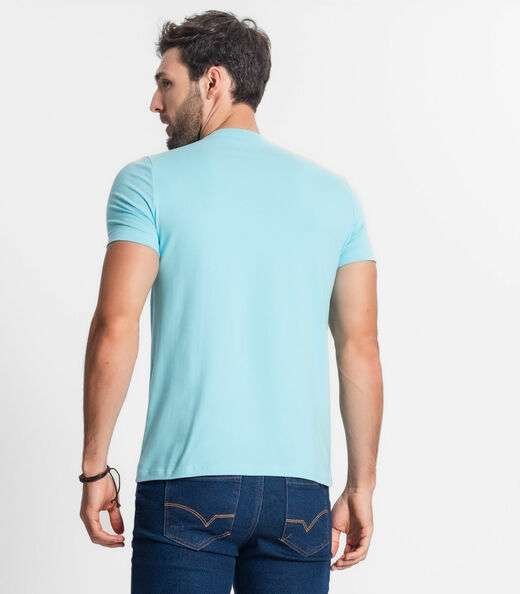 Camiseta Básica Masculina Diametro Azul