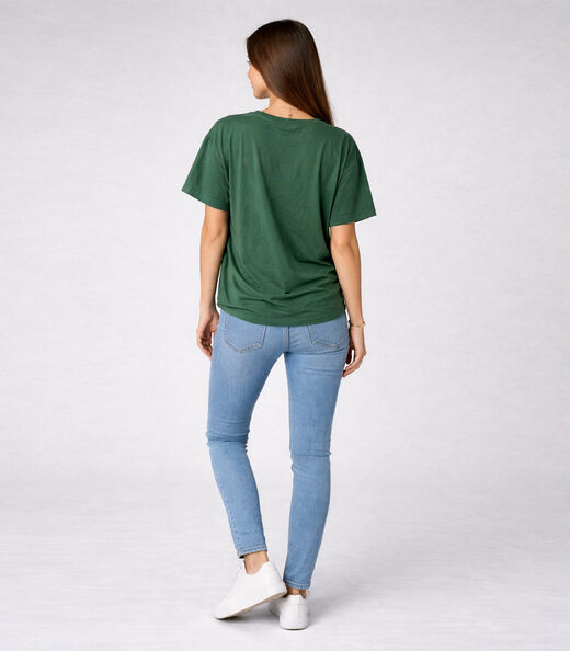 Blusa Feminina Estampa E Costa Maior Infinita Cor Verde