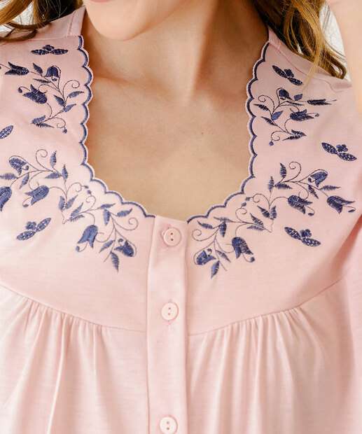 Camisola Bordada Feminina Marisa Rosa