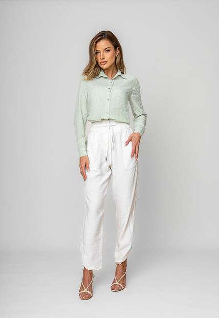 Camisão Listrado Alfaiataria Verde Salvatore