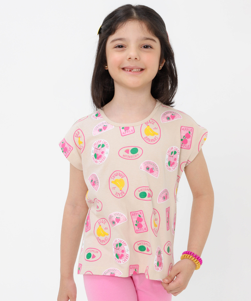 Image_Blusa Infantil Estampa Frontal Marisa Tam 4 a 10 Bege