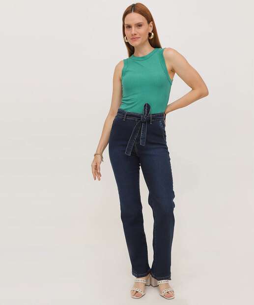 Image_ Calça Jeans Reta Clochard Feminina 