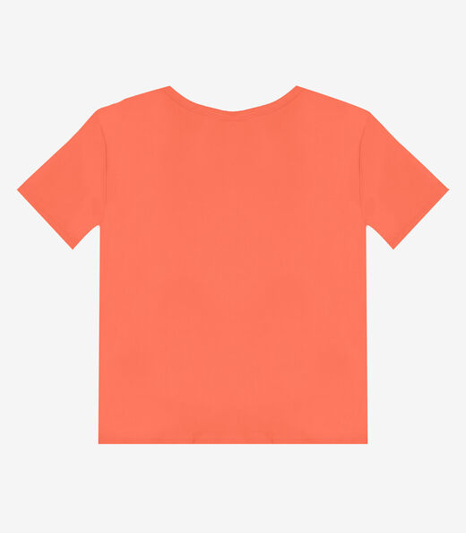 Blusa Feminina Manga Curta Infinita Cor Laranja