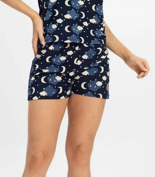 Short Doll Curto Feminino De Liganete Bella Ana Azul