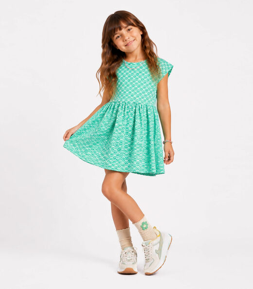Vestido Infantil Feminino Jacquard Vegas Select Verde