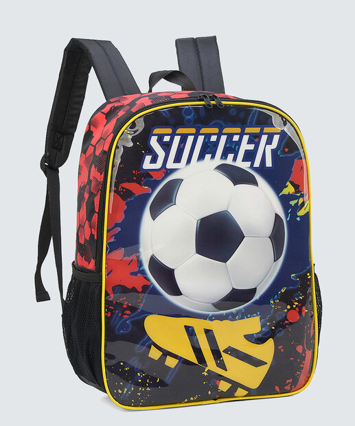 Mochila Infantil Escolar Estampa Futebol Luxcel 