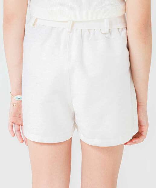 Short Infantil Clochard Marisa Tam 10 a 16 Off White