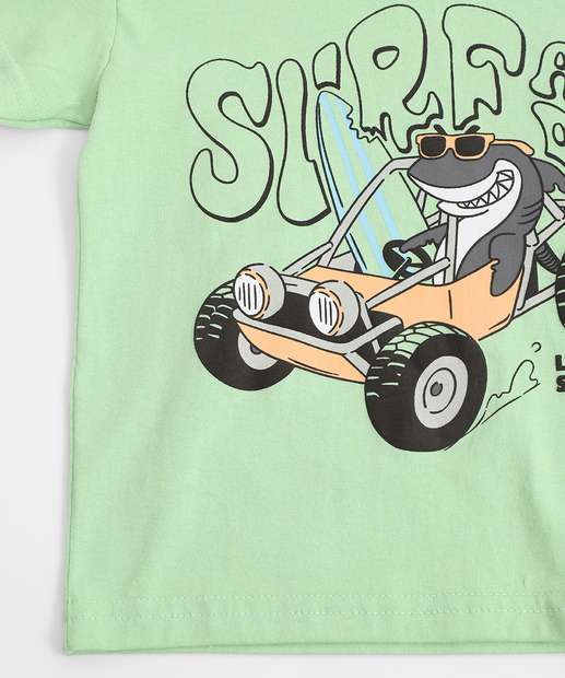 Camiseta Infantil Tubarão Marisa Tam 1 a 3 Verde